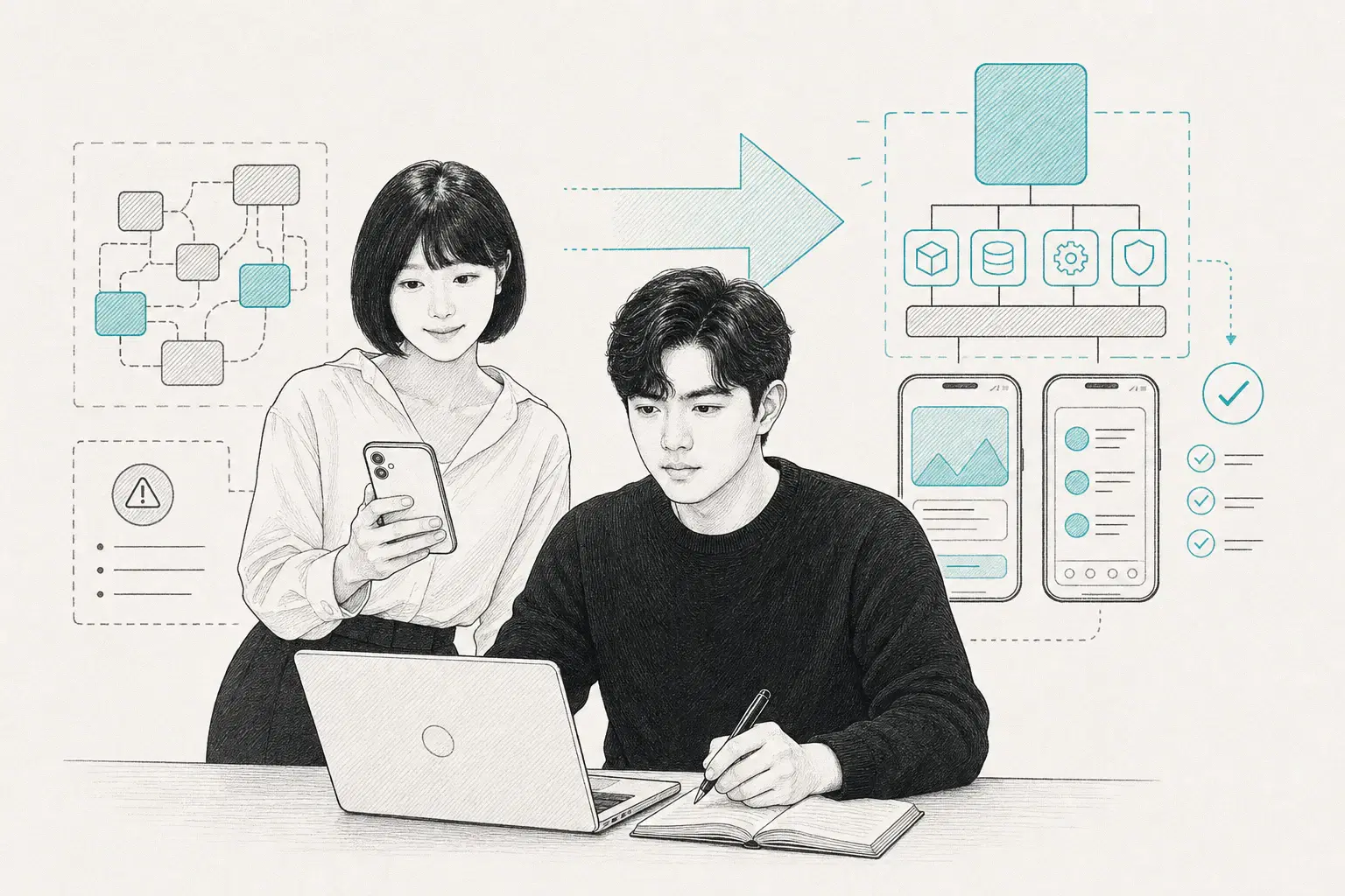 가방끈 앱을 최신 Flutter 환경으로 이전하고 검증하는 장면