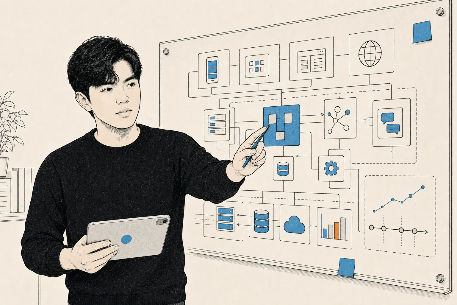 모각공 플랫폼의 장기 확장 구조를 설명하는 컨설턴트
